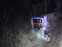 Ônibus da empresa Guanabara sofre acidente na BR 316 nas proximidades da cidade de Pio XII - MA