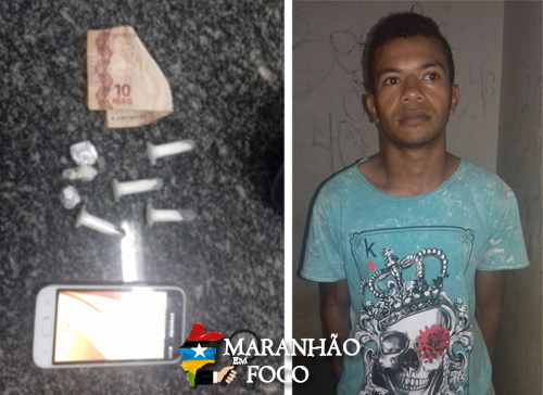 PM prende jovem suspeito de traficar drogas nas proximidades do Farol do Saber em Açailândia